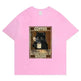 Trendy Short Sleeve Cat Poster Printed Unisex Casual T-shirt - EX-STOCK CANADA