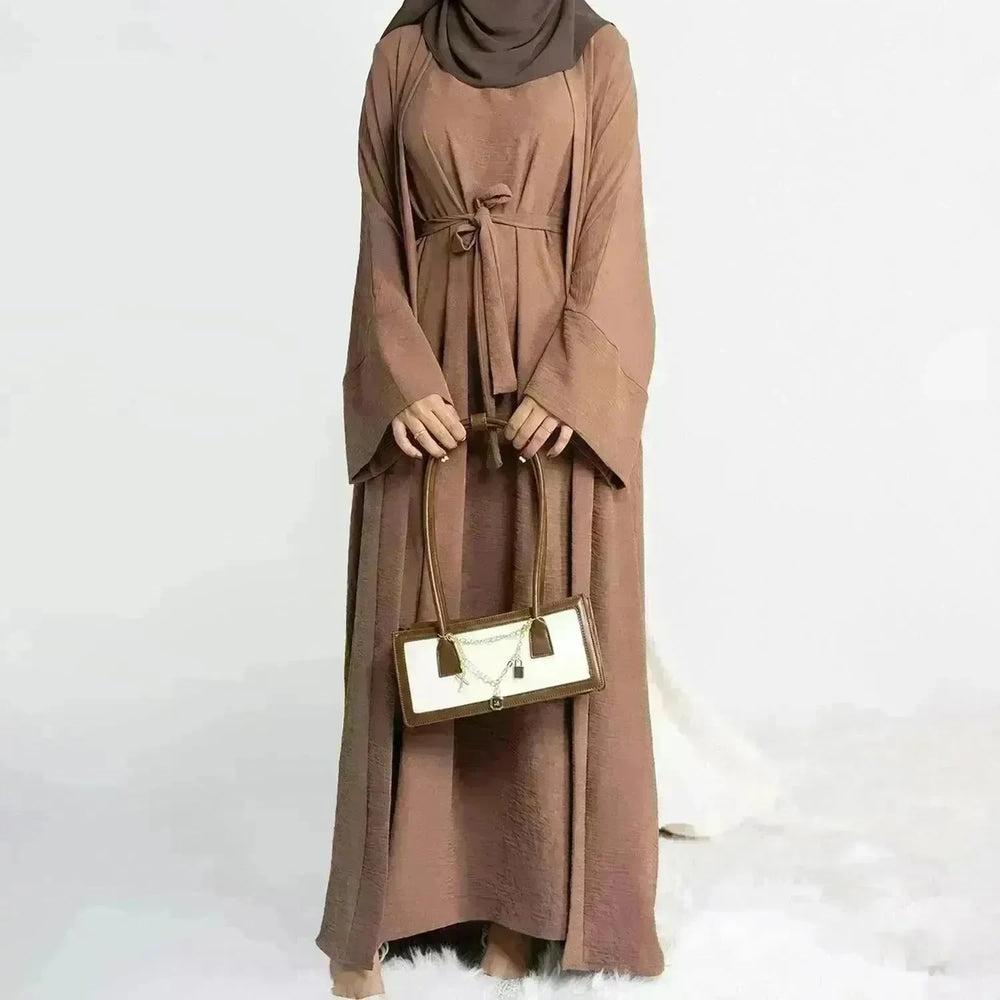 Turkey Dubai Solid Color Two-piece Suit - EX-STOCK CANADA