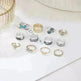 Turquoise Two-tone 12 Pieces Suit Toe Ring - EX-STOCK CANADA