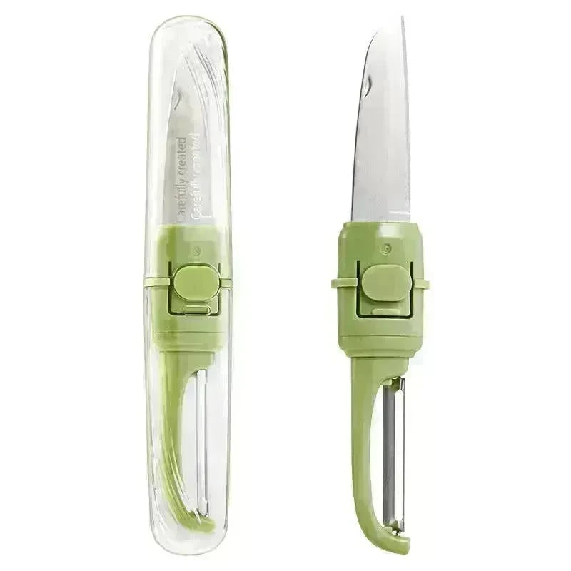 Two-in-one Portable Home Folding Double Head Fruit Knife Peeler - EX-STOCK CANADA