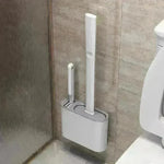 Two-in-one Set Of Silicone Brush Head Toilet Cleaning Brush - EX-STOCK CANADA