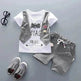 Two-piece Children's Suit With Short Sleeve Shorts And Suspenders Top Shirt - EX-STOCK Canada