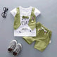 Two-piece Children's Suit With Short Sleeve Shorts And Suspenders Top Shirt - EX-STOCK Canada