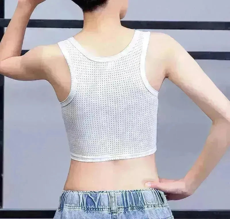 Unisex T Era Les Chest Cover Short Bandage shaping with Zipper - EX-STOCK CANADA