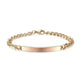 Unisex Titanium Steel Curved Plate Rose Gold Plated Bracelet - EX-STOCK CANADA