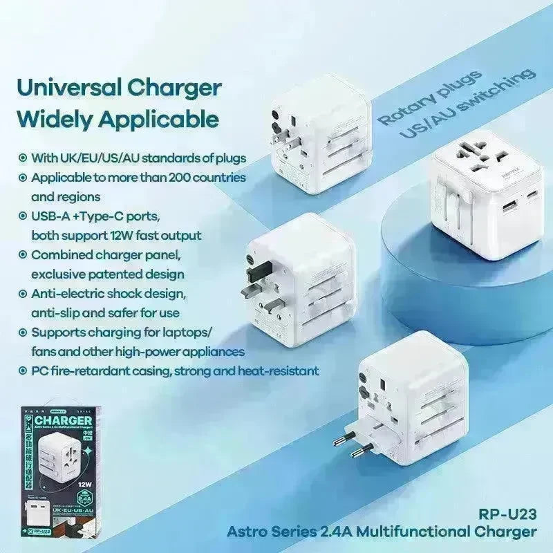 Universal Multi-functional Power Surge Protector Adapter - EX-STOCK CANADA