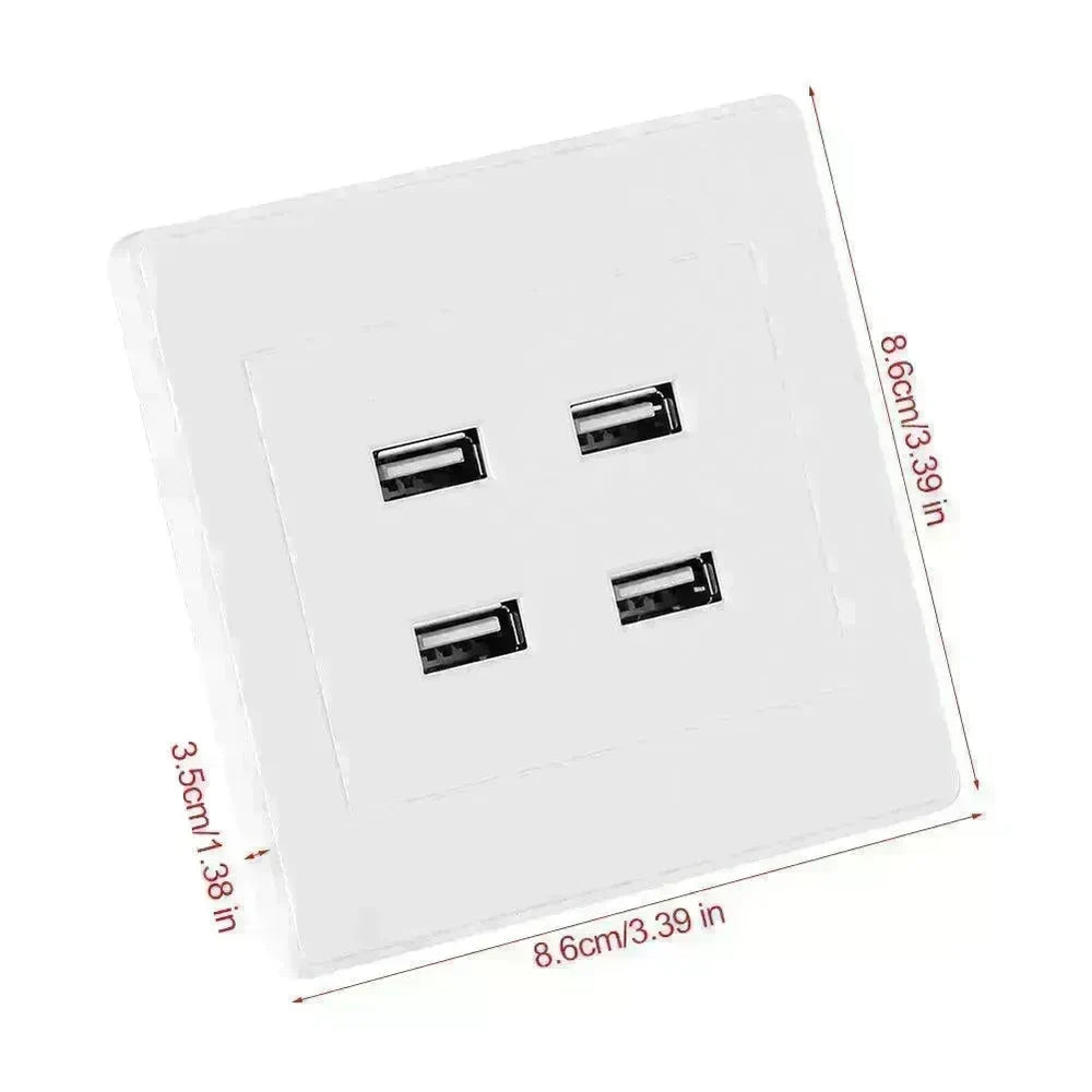 USB charging wall socket panel - EX-STOCK CANADA