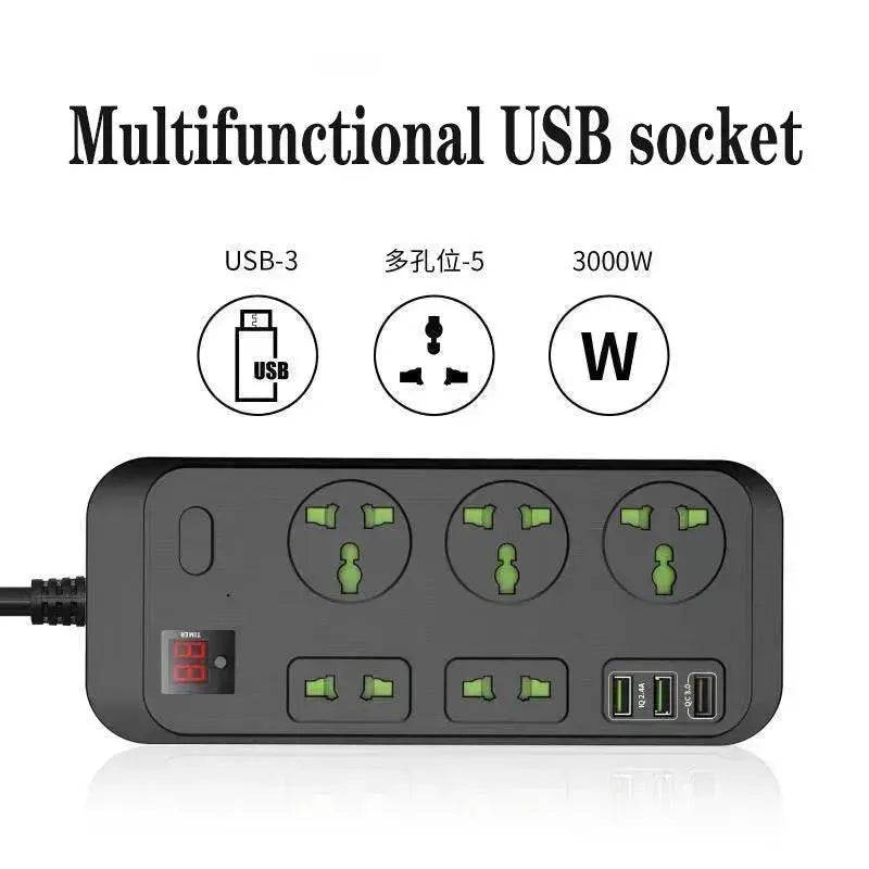 USB Power Strip Smart British Plug Multi-function Power Surge - EX-STOCK Canada