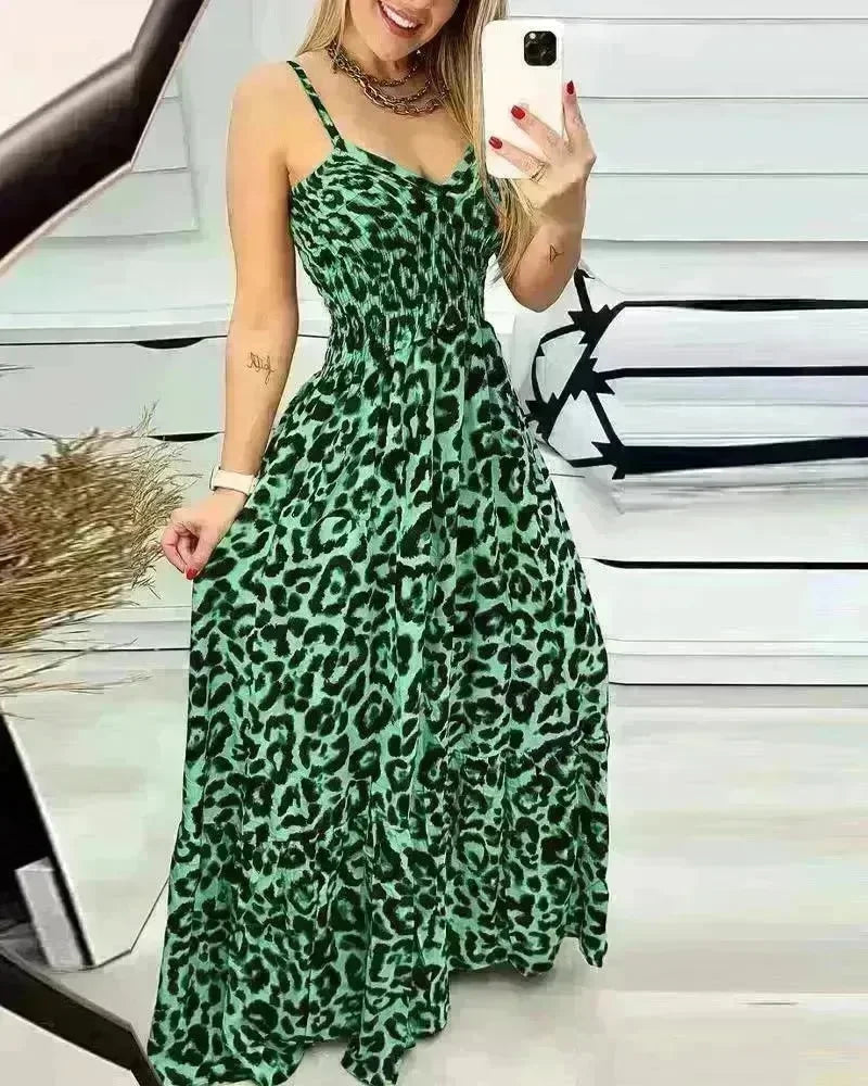 V-neck Brace Dress High Waist Temperament - EX-STOCK CANADA