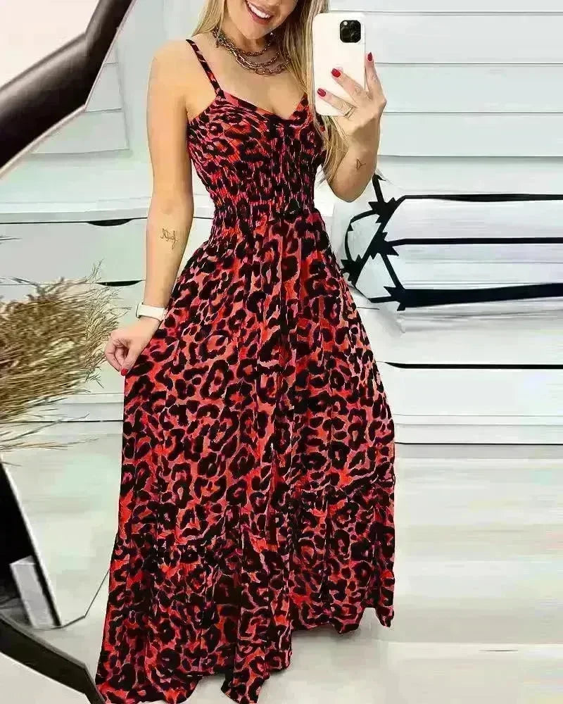 V-neck Brace Dress High Waist Temperament - EX-STOCK CANADA