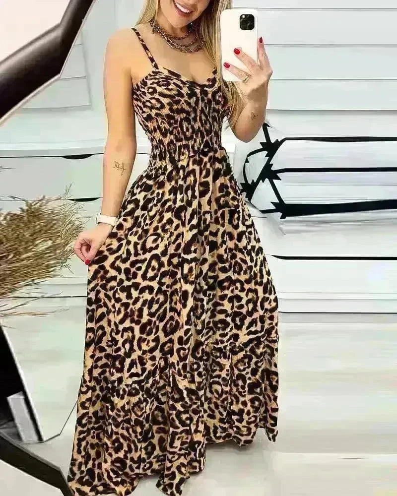 V-neck Brace Dress High Waist Temperament - EX-STOCK CANADA