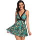 V-neck Printed Swimsuit Dress Summer Beach Vacation Bikini Fashion Womens Clothing - EX-STOCK Canada