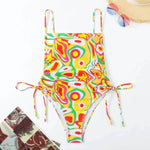 Vacation Style Drawstring Slimming Charming One Piece Swimsuit - EX-STOCK Canada