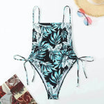 Vacation Style Drawstring Slimming Charming One Piece Swimsuit - EX-STOCK Canada