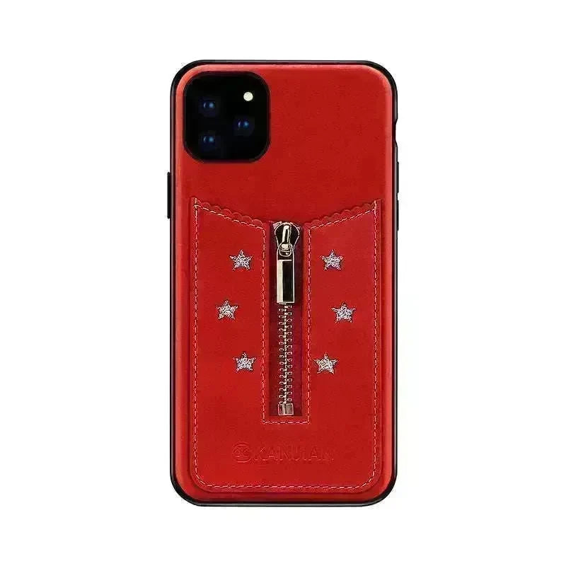 Variety of Mobile Model's Anti Fingerprint Zipper Elegant Phone Case - EX-STOCK CANADA