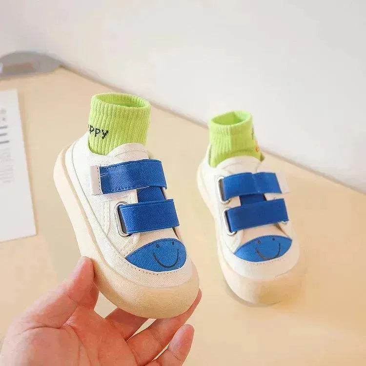 Velcro Round Head Anti-kick Soft Bottom Casual Shoes Tide - EX-STOCK Canada