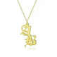 Vintage Old English Double Initial Letter Pendant Necklace Jewelry For Women Custom - EX-STOCK CANADA