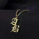 Vintage Old English Double Initial Letter Pendant Necklace Jewelry For Women Custom - EX-STOCK CANADA