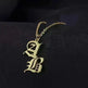 Vintage Old English Double Initial Letter Pendant Necklace Jewelry For Women Custom - EX-STOCK CANADA