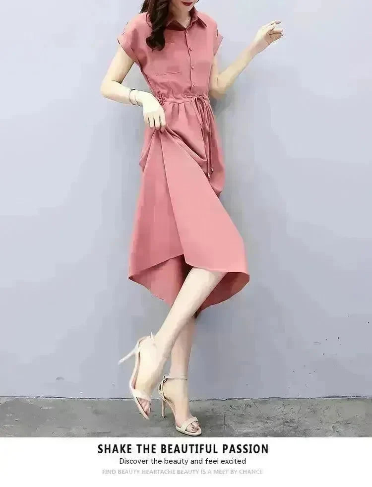 Waist-tight Slimming Elegant Casual Long Dress - EX-STOCK CANADA