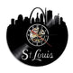 Wall Clock Vinyl Wall Clock Atlanta Skyline Vinyl Record Clock Georgia Wall Art Atlanta Wall Decor Vinyl Clock Lights Silent Clock - EX-STOCK CANADA