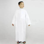 Washed Velvet Embroidered Stand Collar Arab Small Male Robe - EX-STOCK CANADA