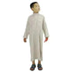 Washed Velvet Embroidered Stand Collar Arab Small Male Robe - EX-STOCK CANADA