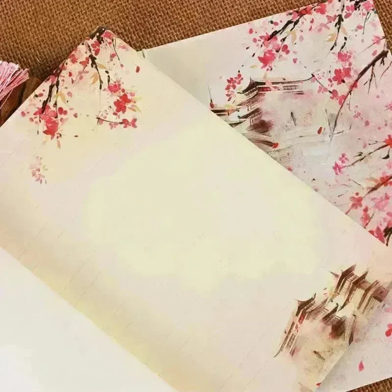 Watercolor Retro Chinese Style Line-bound Book - EX-STOCK CANADA
