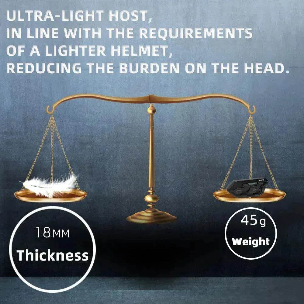 WAYXIN R6s Double Pack Intercom Motorcycle Bluetooth Headsets 1200 m up to 6 Riders with DSP & CVC Noise Reduction Waterproof Hands-Free Function Intercom Communication System - EX-STOCK Canada