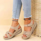 Wedge Sandals Summer Velcro Platform Shoes Women - EX-STOCK Canada