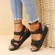 Wedge Sandals Summer Velcro Platform Shoes Women - EX-STOCK Canada