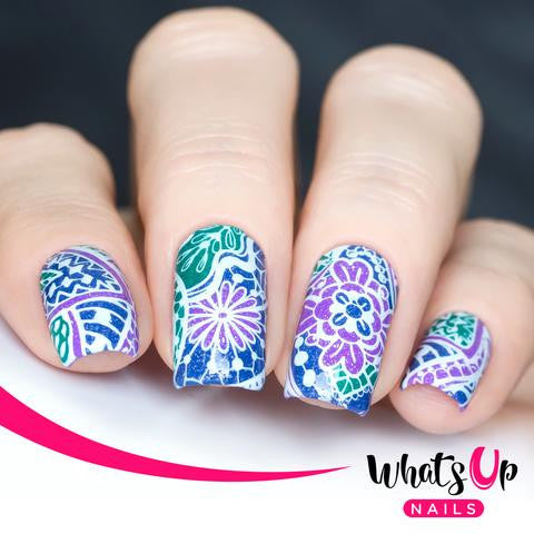 Whats Up - Plaque de Tamponnage Fleurs MajestueusesEX-STOCK Canada 