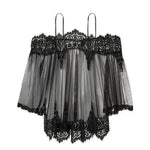 White gauze strapless lace lingerie - EX-STOCK Canada