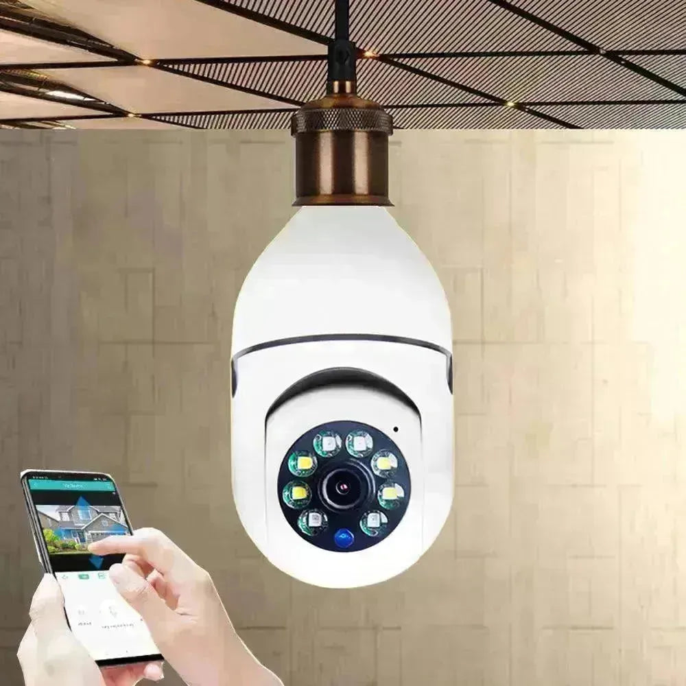 WiFi CAMERA 1080P Bulb 4X Zoom Camera E27 Home 5GWiFi Alarm Monitor Best Home Security Camera System Wireless CCTV Outdoor Security Camera - EX-STOCK CANADA