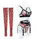 Wild Leopard Print Mesh Hollow Lingerie Stockings Sexy Lingerie Set - EX-STOCK CANADA