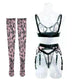 Wild Leopard Print Mesh Hollow Lingerie Stockings Sexy Lingerie Set - EX-STOCK CANADA