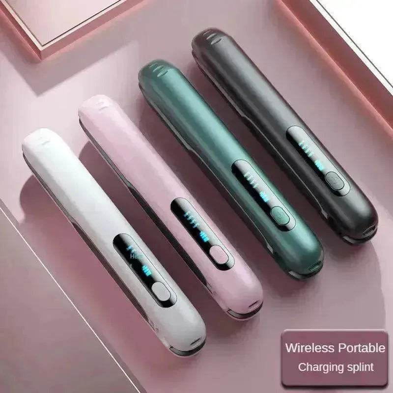 Wireless Hair Straightener Flat Iron Mini 2 IN 1 Roller USB 5000mAh Max 200 Degree Portable Cordless Curler 4 Levels Dry And Wet Uses - EX-STOCK Canada