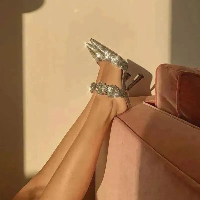 Women Baotou Rhinestone Pointed High Heel Shoe - EX-STOCK Canada