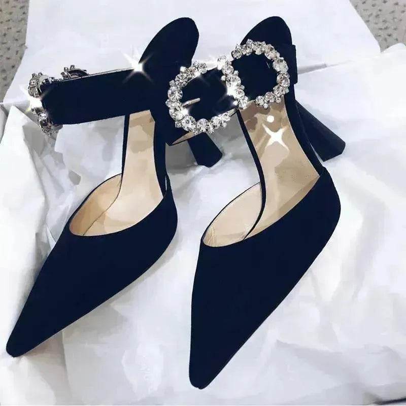 Women Baotou Rhinestone Pointed High Heel Shoe - EX-STOCK Canada