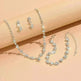 Women Jewelry Set Necklace Bracelet Earring Three Piece Silver Set - EX-STOCK CANADA