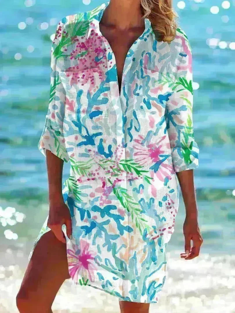 Women's 3D Digital Printing Loose Cardigan Casual Shirt - EX-STOCK CANADA
