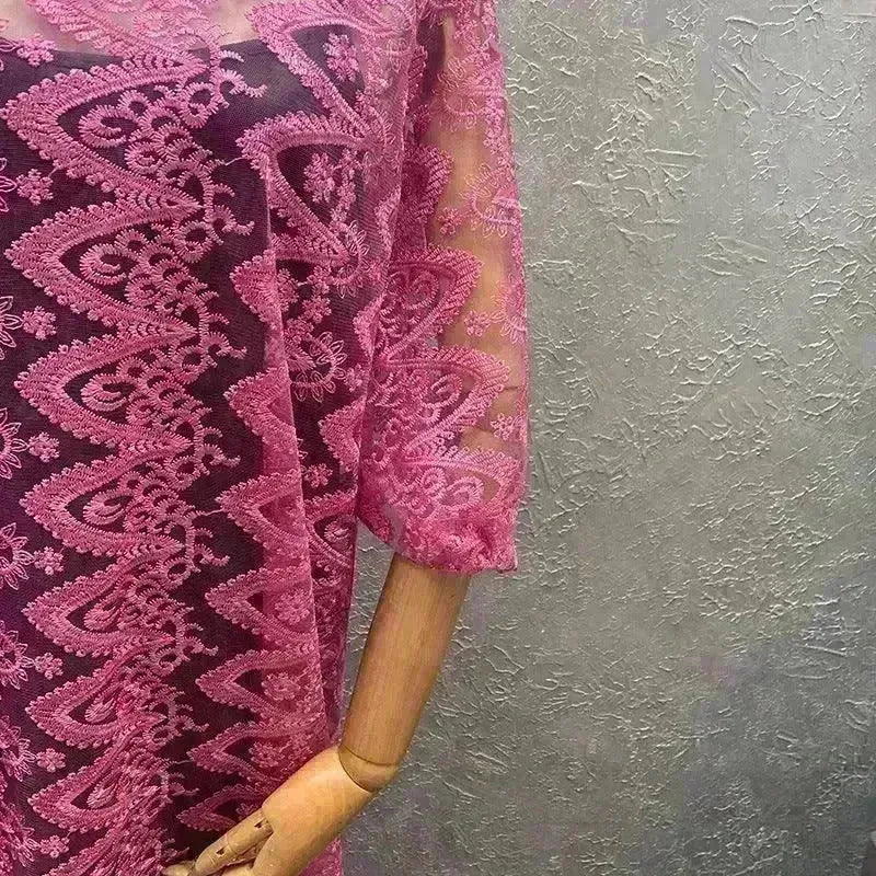 Women's Arab Style Loose Lace Long Dress - EX-STOCK CANADA