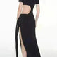 Women's Backless Lace Up Slim Fit Slit Dress - EX-STOCK CANADA