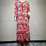 Women's Bronzing Printed Casual Dubai Arab Robe - EX-STOCK CANADA