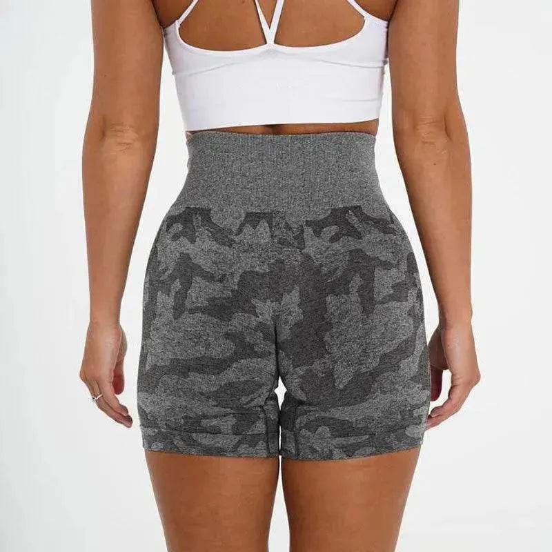 Women's Camo Jacquard Seamless Gym Shorts - EX-STOCK Canada