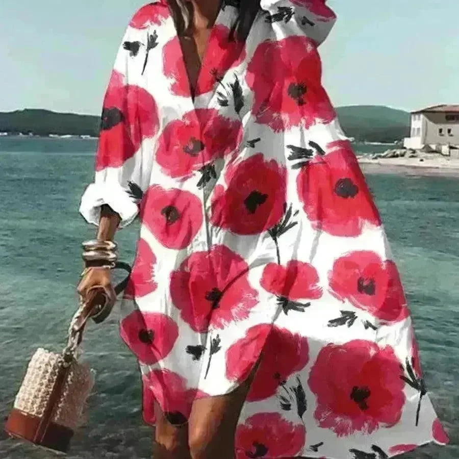 Women's Casual 3D Printing Long Shirt - EX-STOCK CANADA