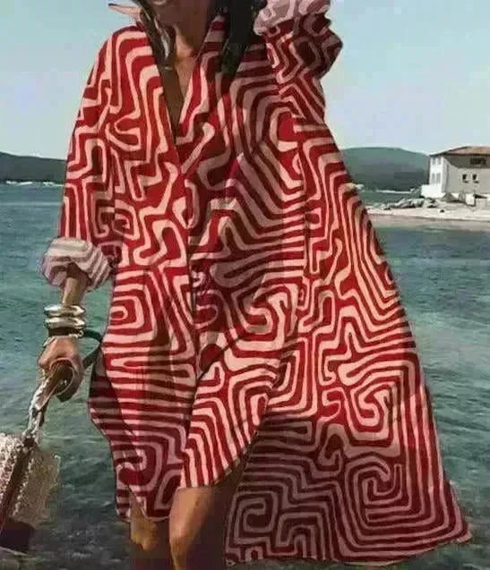 Women's Casual 3D Printing Long Shirt - EX-STOCK CANADA