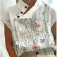 Women's Casual Stand Collar Short-sleeved Digital Printed Top T-shirt - EX-STOCK CANADA