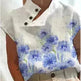 Women's Casual Stand Collar Short-sleeved Digital Printed Top T-shirt - EX-STOCK CANADA