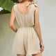 Women's Coconut Buckle Sleeveless Jumpsuit Lace-up - EX-STOCK CANADA